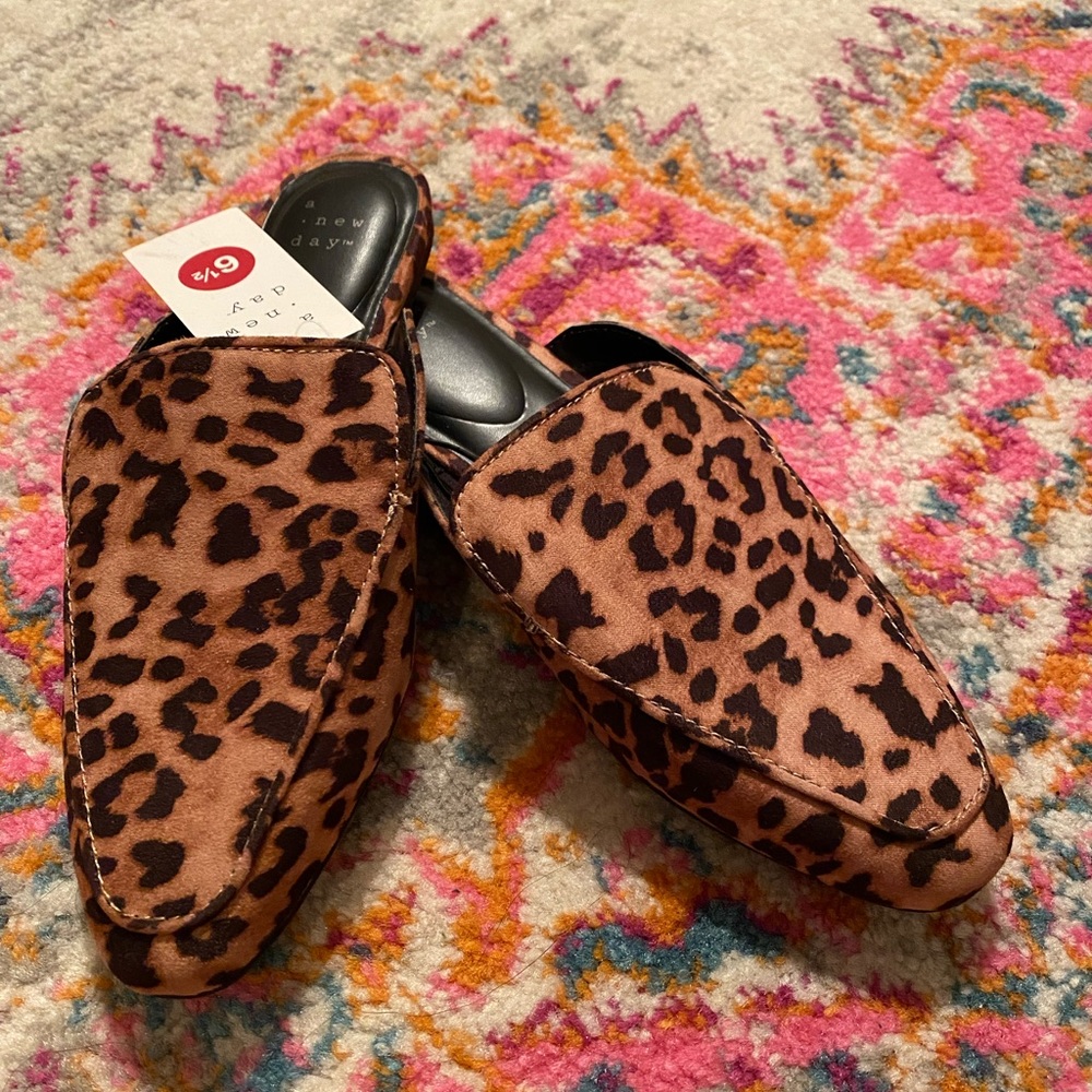 Target A New Day Cheetah Print Mules